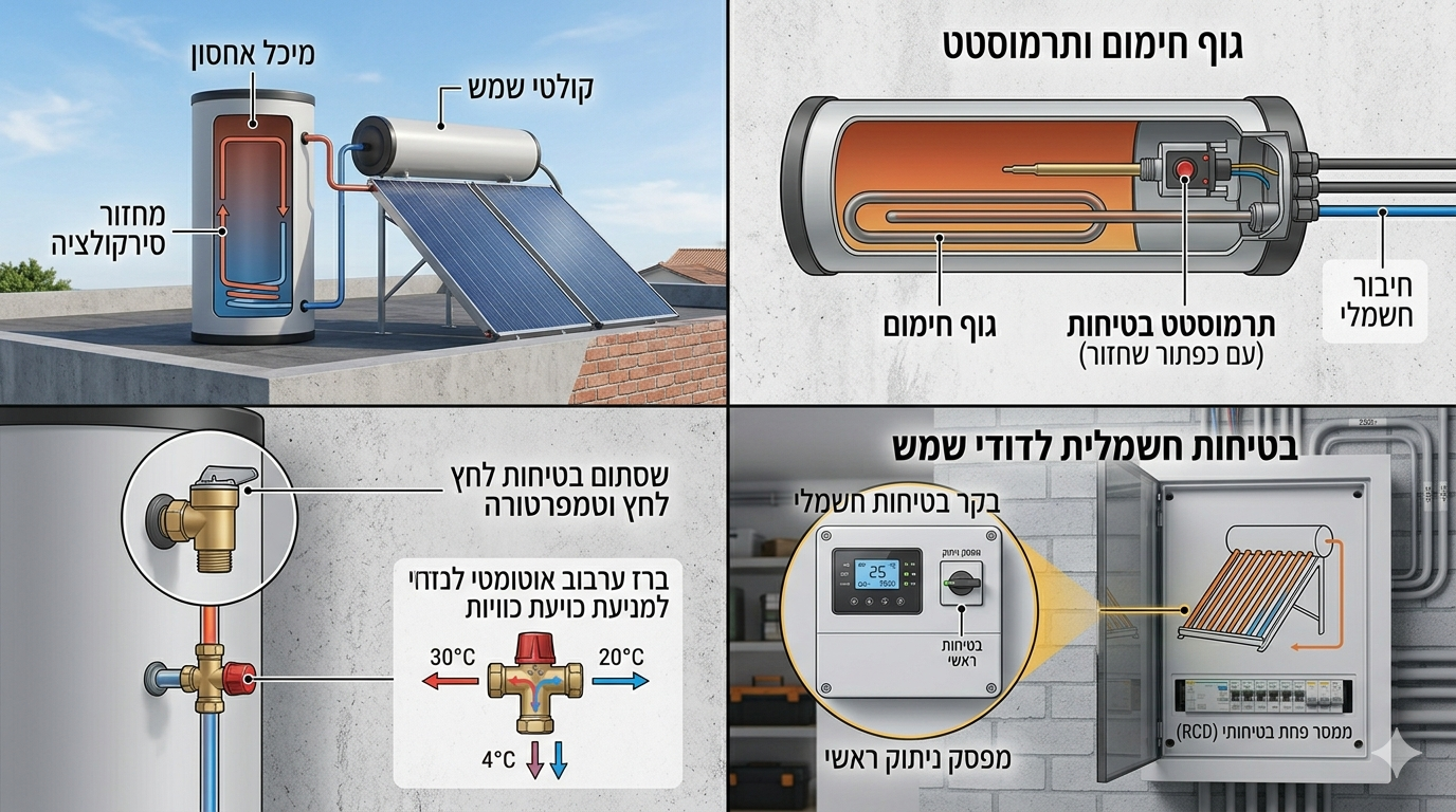 החלפת גוף חימום בדוד שמש